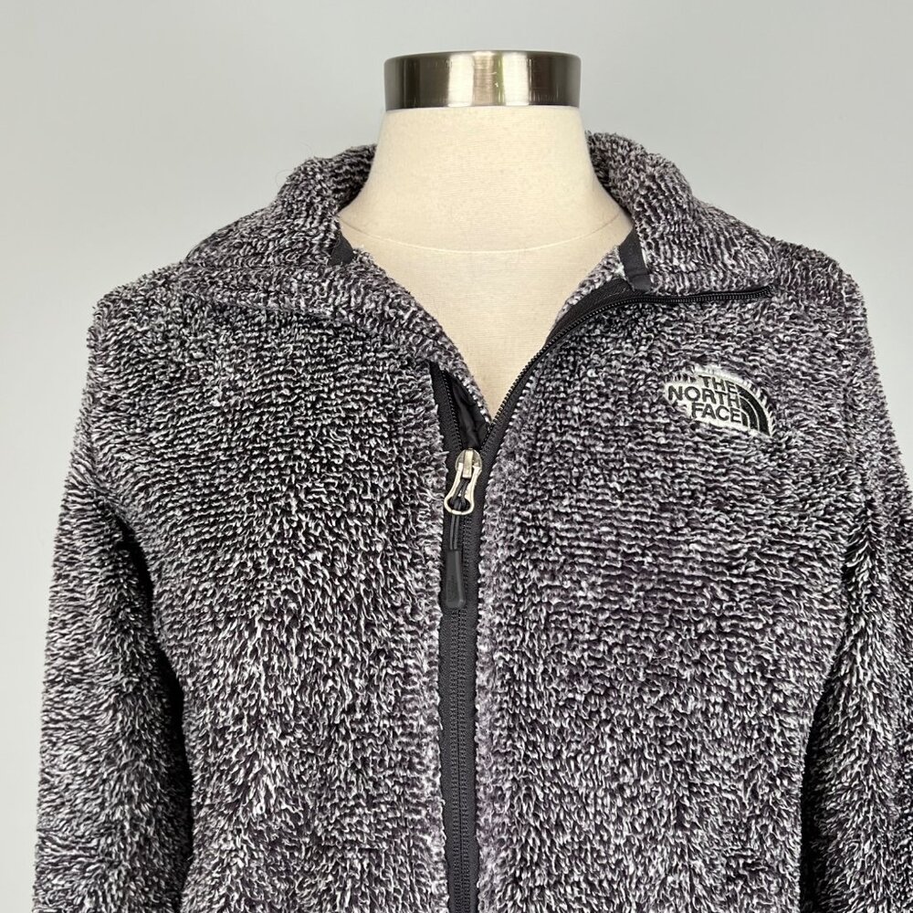The North Face Womens Osito 2 Fleece Zip Jacket Black Mid Grey Stripe size Small - Picture 5 of 16